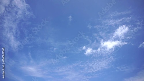 Wallpaper Mural A timelapse video showing clouds floating across a clear blue sky, symbolizing the peaceful atmosphere and beauty of the outdoors. Torontodigital.ca
