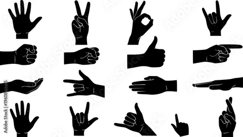 Professional Female Hand Gestures Set - Business Woman Showing Empty Space and Holding Presentation Card Vector