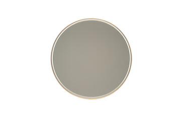 Gray circle with thin white border isolated shape isolated on a transparent background