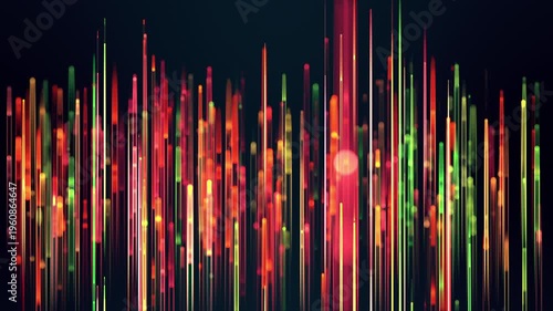 Data light streaks abstract neon signal background motion loop video