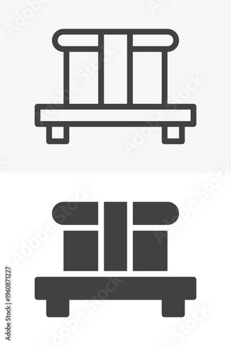 Sushi tray icon in line and solid style. Outline and solid vector icon with editable stroke. Japanese food sign symbol, sushi icon.