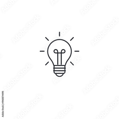 Simple outline light bulb icon representing idea and creativity