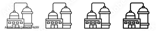 Refinery Icon Set Different Style Collection