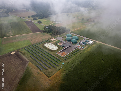 Biogas plant between in Wegrow County, Poland