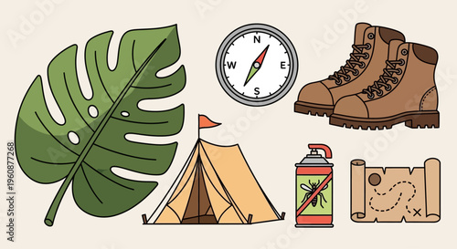 Camping gear and outdoor adventure equipment.