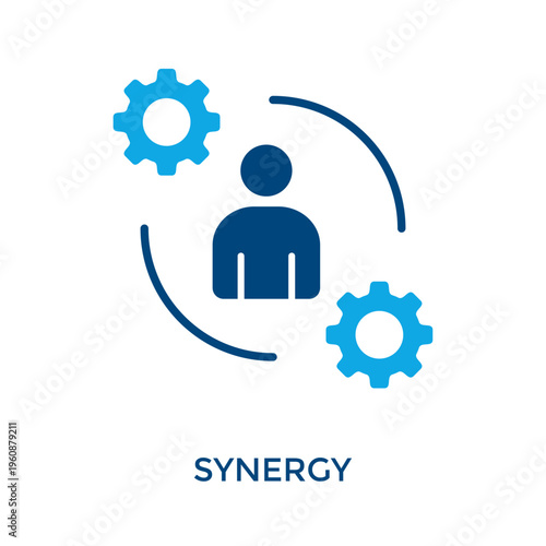 Synergy Icon Dual Tone Style. Vector Illustration For Graphic Design