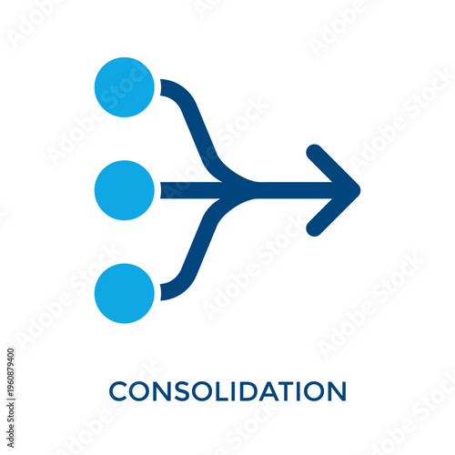Consolidation Icon Dual Tone Style. Vector Illustration For Graphic Design