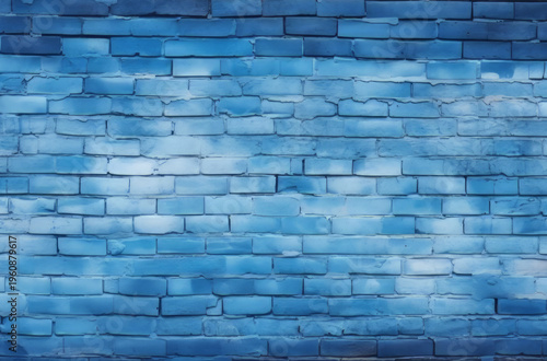 Processed collage of dark blue old brick wall texture. Background for banner, backdrop or texture.
