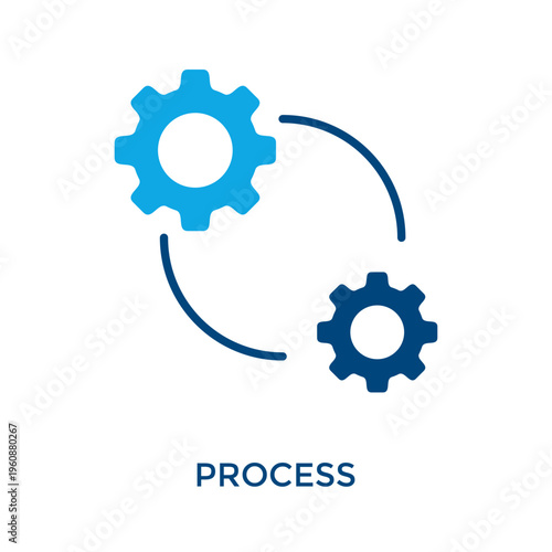 Process Icon Dual Tone Style. Vector Illustration For Graphic Design