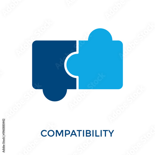 Compatibility Icon Dual Tone Style. Vector Illustration For Graphic Design
