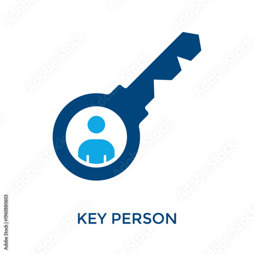 Key Person Icon Dual Tone Style. Vector Illustration For Graphic Design