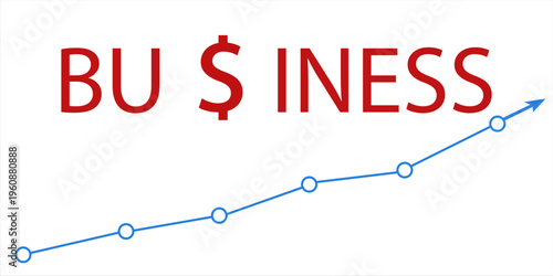 Concept of growing business with chart