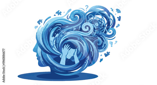 Person Sitting Inside Thought Bubble