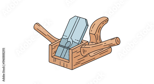 Woodworking plane tool for smoothing wood.