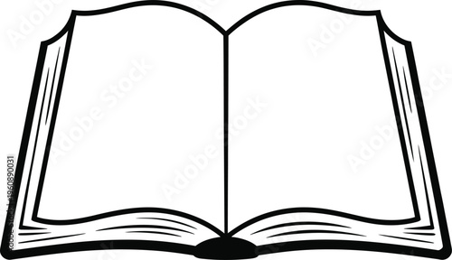 Open book illustration with blank pages for your text and design.