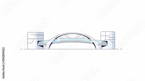 Architectural bridge design concept.