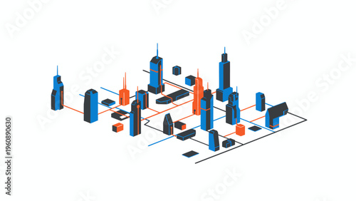 City Grid Network Connections.