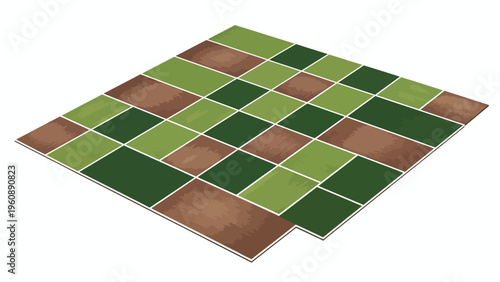 Colorful Tile Floor Pattern Design.