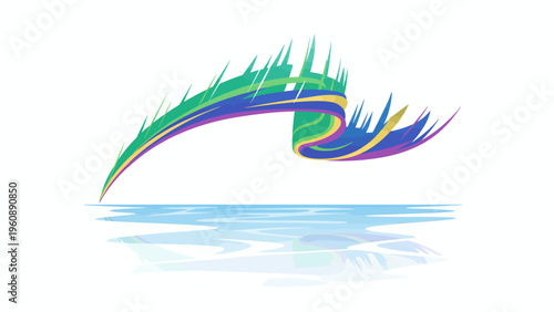 Colorful Wave Ocean Graphic Design.