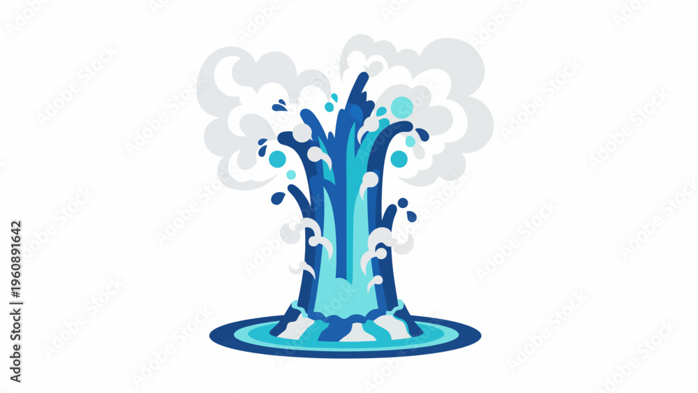 Fototapeta premium Splash Water Droplet Fountain Effect.