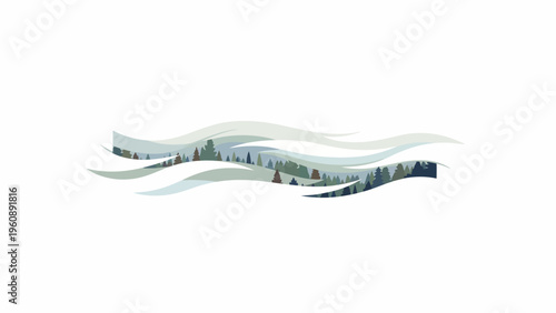 Wavy Cityscape Skyline Building.