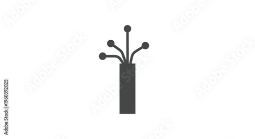 Simple black graphic of a vase.