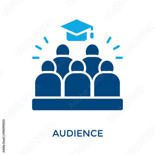 Audience Icon Dual Tone Style. Vector Illustration For Graphic Design