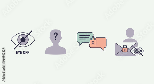 Graphics Illustrating Surveillance and Privacy Concerns.