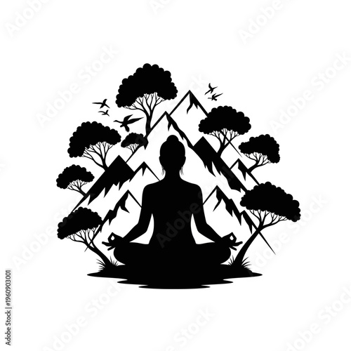 Person Sitting in Meditation Posture.