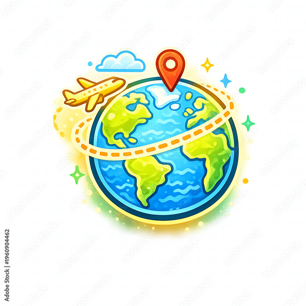 Naklejka premium vector illustration of the world