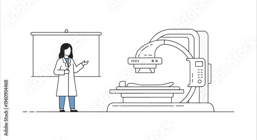 Doctor Explaining Medical Imaging Technology to Patient