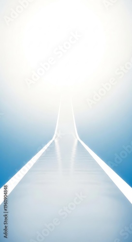 Ethereal Pathway Leading into Brightness on a Mysterious Journey