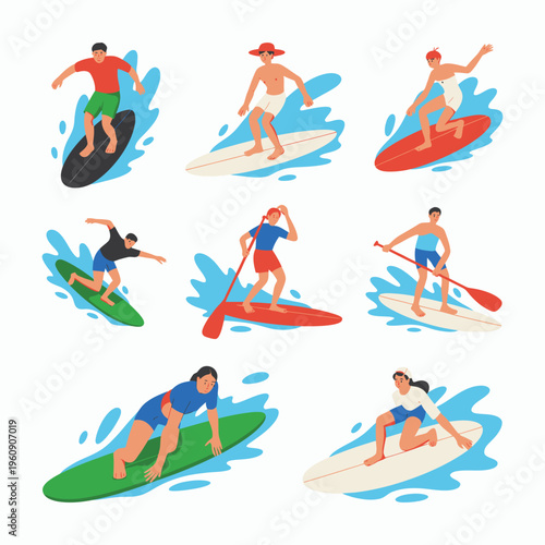Individuals Enjoying Water Sports surfing surfer
