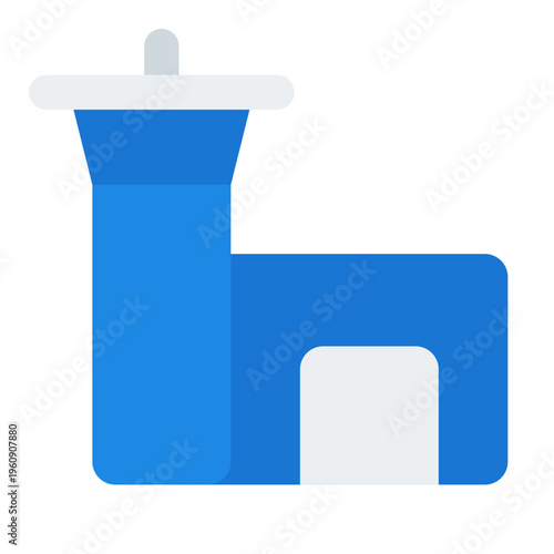 Airport Flat Icon Vector, Colorful Building and Architecture Symbol for City, Real Estate and Construction Concept