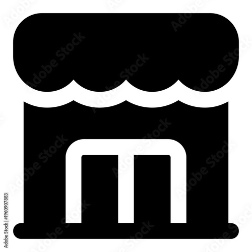 Store Glyph Icon Vector, Solid Building and Architecture Symbol for City and Real Estate Concept
