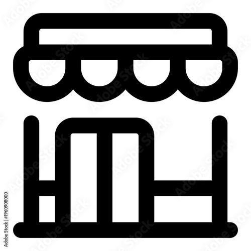 Restaurant Building Line Icon Vector, Modern Outline Building and Architecture Symbol for City, Real Estate and Construction Concept