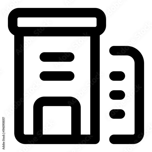 Office Building Line Icon Vector, Modern Outline Building and Architecture Symbol for City, Real Estate and Construction Concept