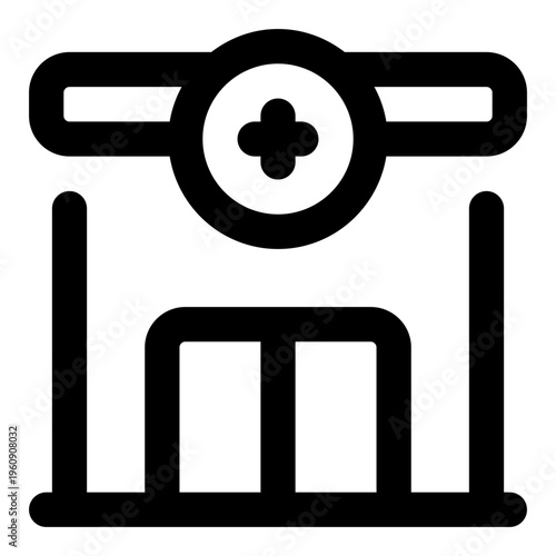 Health Clinic Line Icon Vector, Modern Outline Building and Architecture Symbol for City, Real Estate and Construction Concept