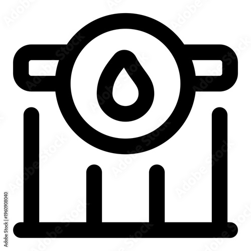 Fire Station Line Icon Vector, Modern Outline Building and Architecture Symbol for City, Real Estate and Construction Concept