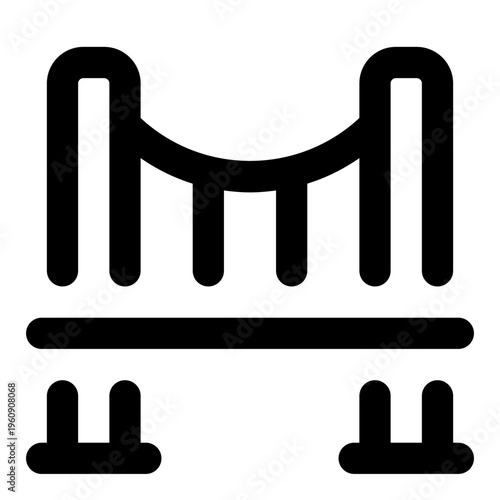 Bridge Line Icon Vector, Modern Outline Building and Architecture Symbol for City, Real Estate and Construction Concept