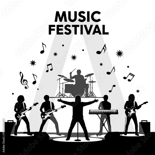 Band Performing Live on Stage Music.