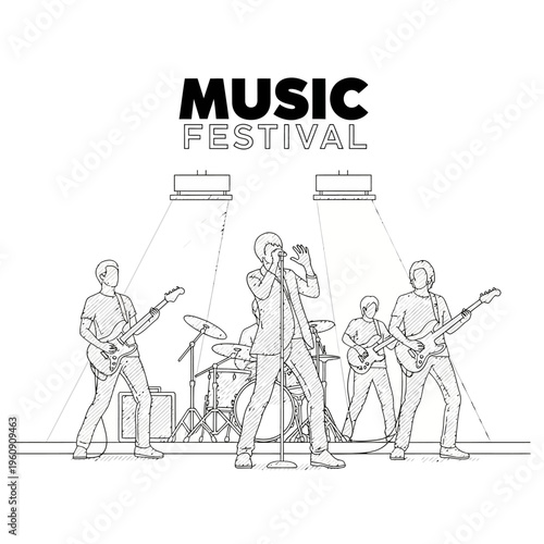 Band performing live on stage music.