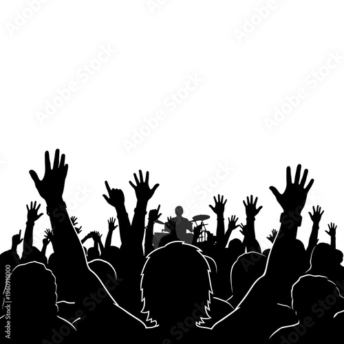 People at a live music concert.