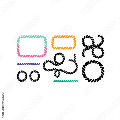 Colorful abstract of tangled ribbons and strings colorful ribbons