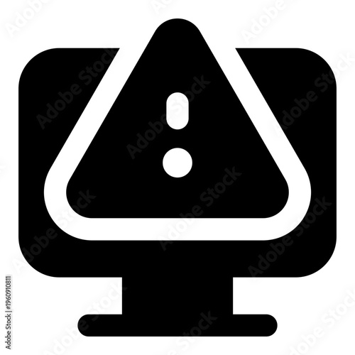 Error Glyph Icon Vector, Solid Coding and Programming Symbol for Developer and Web Design Concept