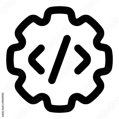 Api Line Icon Vector, Modern Outline Coding and Programming Symbol for Developer and Web Design Concept