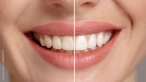 Before and after teeth whitening comparison