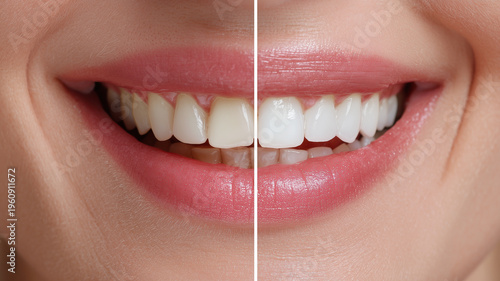 Before and after teeth whitening comparison