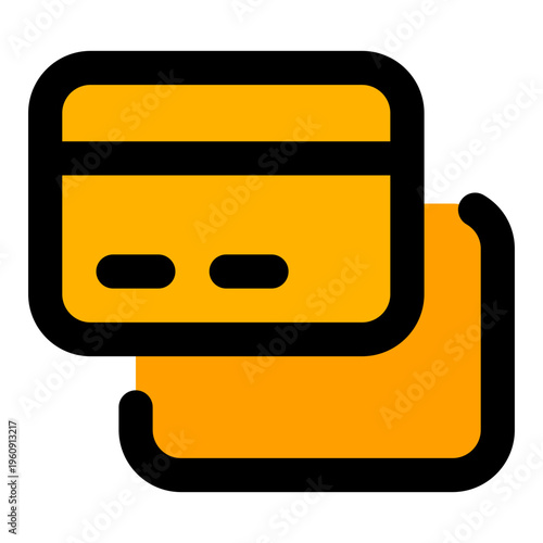 Credit Card Filled Line Icon Vector, Bold Outline Ecommerce and Shopping Symbol for Online Store and Marketplace Concept