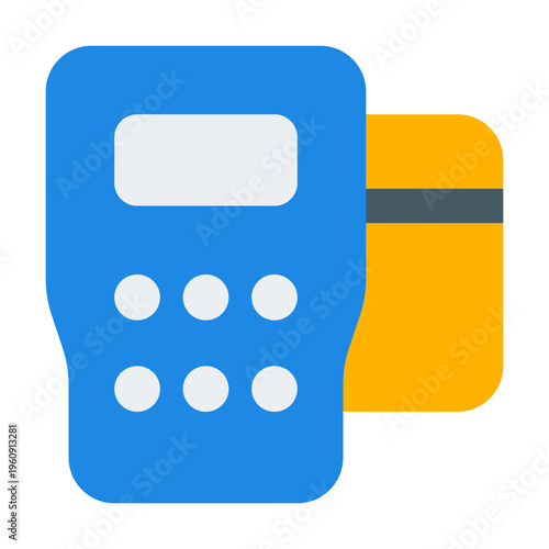 Pos Flat Icon Vector, Colorful Ecommerce and Shopping Symbol for Online Store and Marketplace Concept